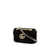 Gucci GG Marmont shoulder bag in black velvet - 00pp thumbnail