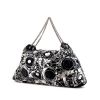 Bolso Chanel en lona acolchada negra, gris y blanca - 00pp thumbnail