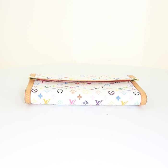 Louis Vuitton pouch in multicolor monogram canvas and natural leather - Detail D4