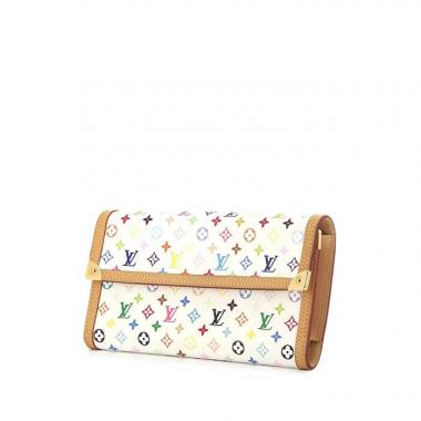 Louis Vuitton pouch in multicolor monogram canvas and natural leather
