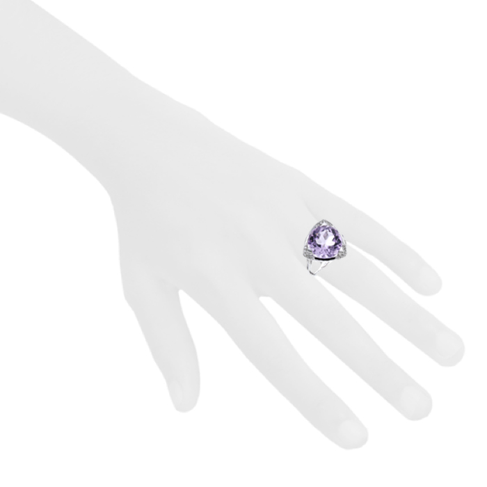 Mauboussin Tellement Divine Toi ring in white gold,  amethyst and diamonds - Detail D1