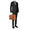 Hermès Sac à dépêches briefcase in gold togo leather - Detail D1 thumbnail