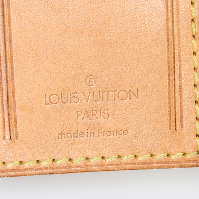 Louis Vuitton suitcase in monogram canvas and natural leather - Detail D3