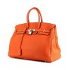 Hermes Birkin 35 cm handbag in orange togo leather - 00pp thumbnail