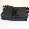 Saint Laurent Vintage shoulder bag in black canvas - Detail D4 thumbnail