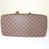 Louis Vuitton Hampstead shopping bag in brown damier canvas and brown leather - Detail D4 thumbnail