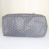 Shopping bag Goyard Saint-Louis modello grande in tela monogram cerata grigia e pelle grigia - Detail D4 thumbnail