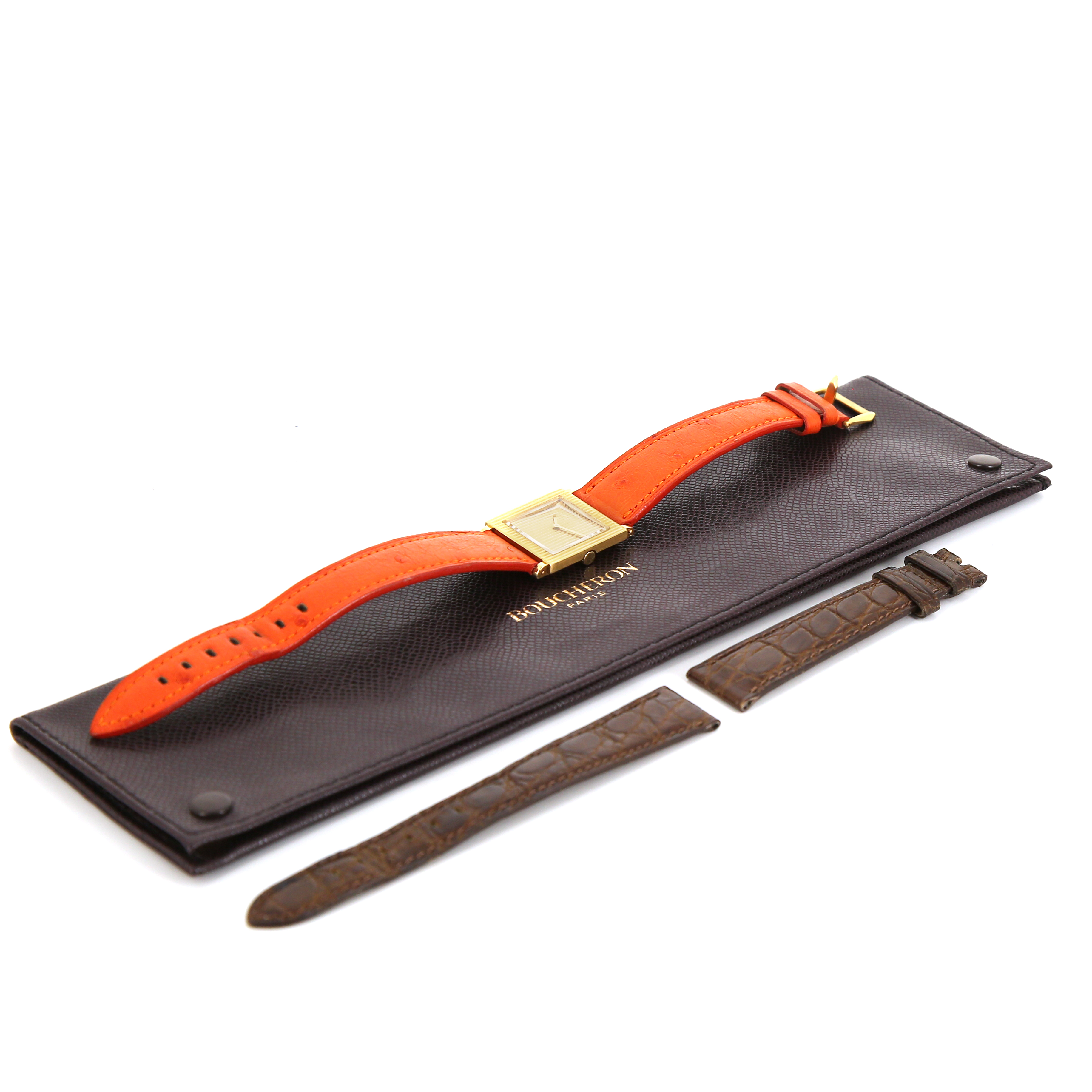 Reloj Boucheron Carrée de oro amarillo Circa  1970 - Detail D2