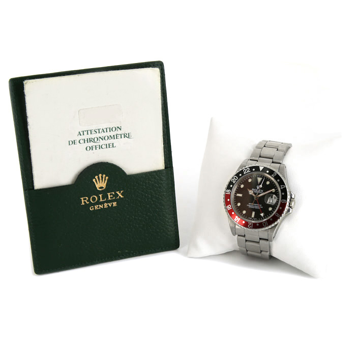 Montre Rolex GMT-Master II en acier Ref :  16710 Vers  1988
