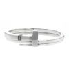 Opening Tiffany & Co Square bangle in silver and diamonds - 00pp thumbnail