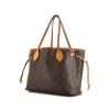 Louis Vuitton Neverfull small model shopping bag in brown monogram canvas and natural leather - 00pp thumbnail