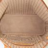 Shopping bag Louis Vuitton Neverfull modello piccolo in tela monogram marrone e pelle naturale - Detail D2 thumbnail