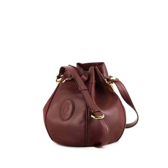 CARTIER Shoulder Bag Must Line vintage leather Bordeaux Gold Hardware –  JP-BRANDS.com