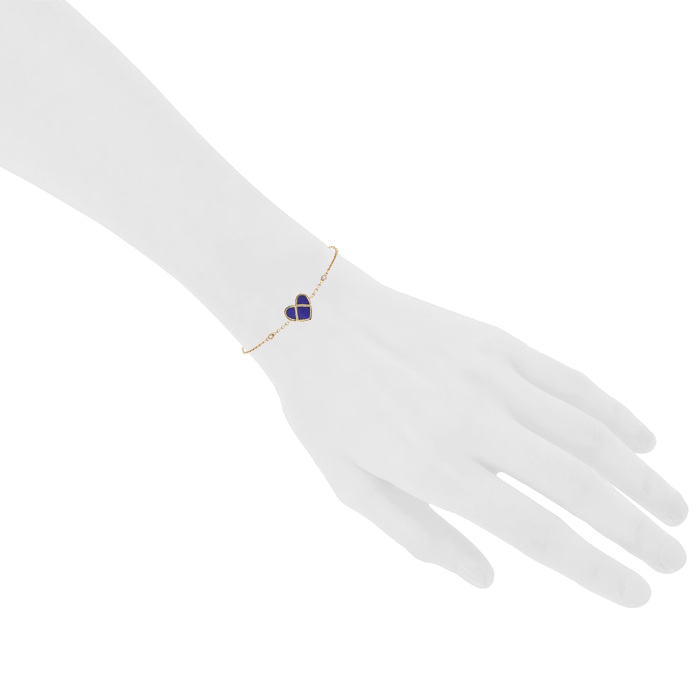 Poiray L'Attrape Coeur bracelet in yellow gold,  lapis-lazuli and diamonds - Detail D1