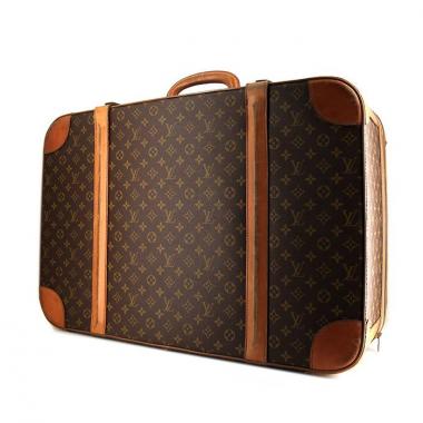 Louis Vuitton Airbus suitcase in brown monogram canvas and natural leather