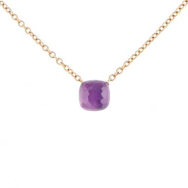 Pomellato Nudo necklace in pink gold and amethyst