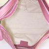 Gucci handbag in metallic pink monogram leather - Detail D2 thumbnail