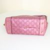 Bolso de mano Gucci en cuero Monogram rosa metalizada - Detail D4 thumbnail