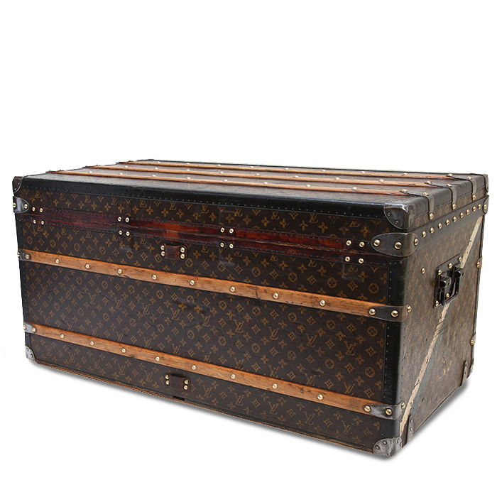 Baule per la posta Louis Vuitton Malle Courrier in tela monogram e losine - Detail D1