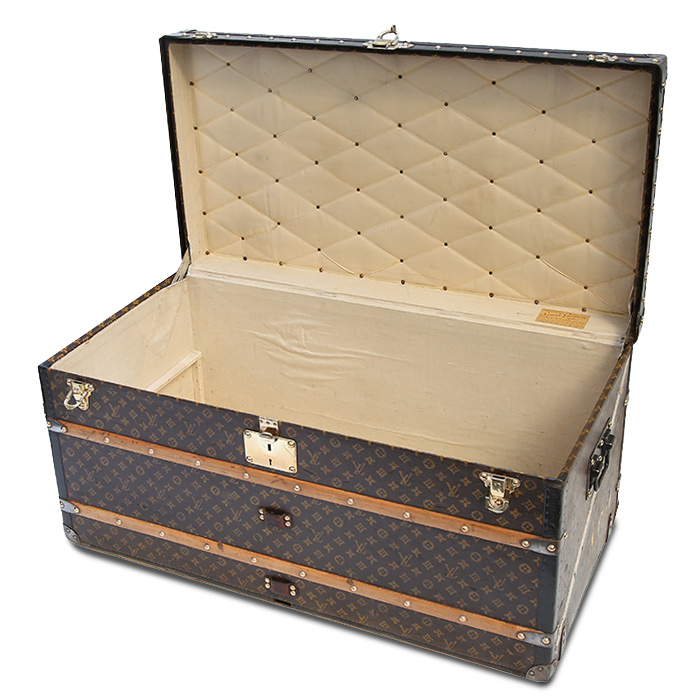 Baule per la posta Louis Vuitton Malle Courrier in tela monogram e losine - Detail D2