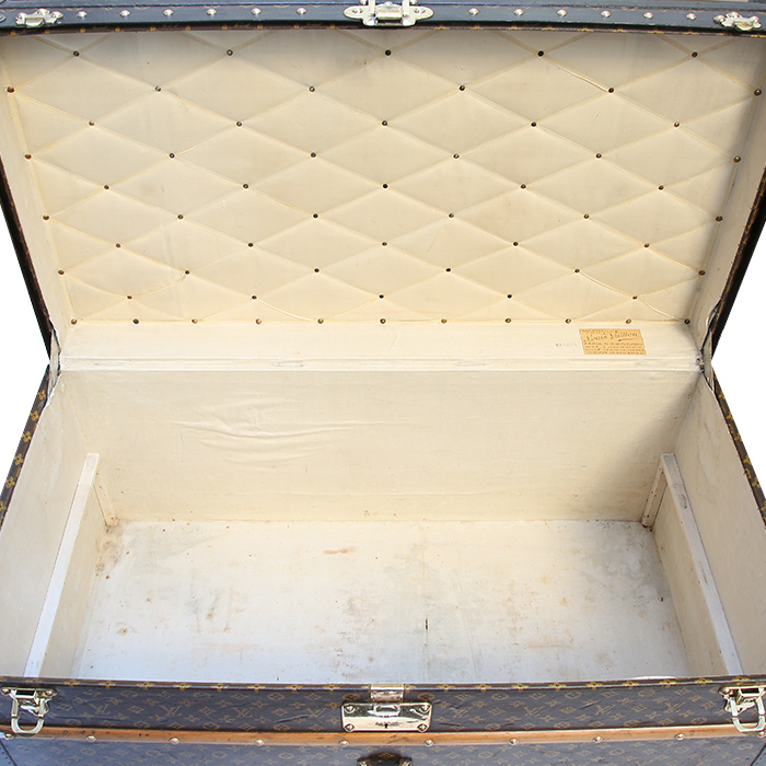 Baule per la posta Louis Vuitton Malle Courrier in tela monogram e losine - Detail D3