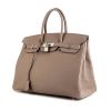 Hermes Birkin 35 cm handbag in tourterelle grey epsom leather - 00pp thumbnail