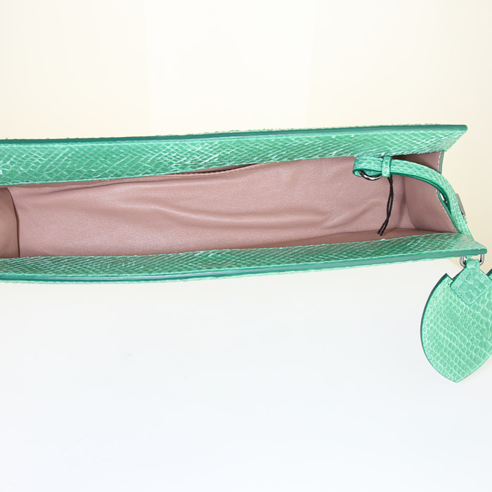 Pochette Alaïa in pitone verde - Detail D2