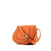 Chloé Marcie shoulder bag in orange grained leather - 00pp thumbnail