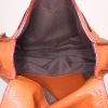 Bolso bandolera Chloé Marcie en cuero granulado naranja - Detail D2 thumbnail