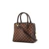 Sac bandoulière Louis Vuitton Brera Bag en toile damier ébène et cuir marron - 00pp thumbnail