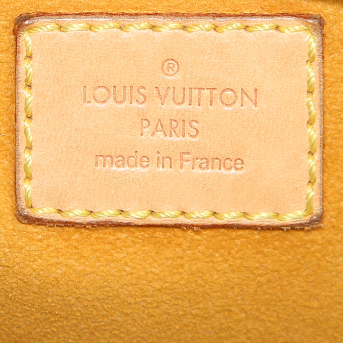 Louis Vuitton handbag in blue monogram denim canvas and natural leather - Detail D3
