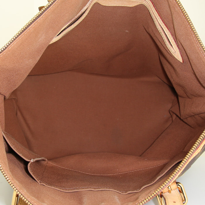 Louis Vuitton Palermo bag in monogram canvas and natural leather - Detail D2
