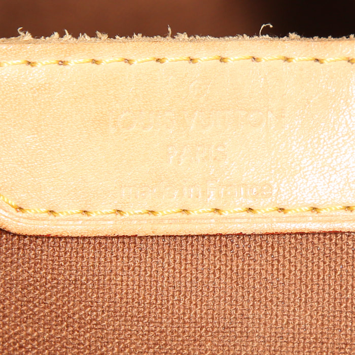 Bolso Louis Vuitton Palermo en lona Monogram y cuero natural - Detail D3