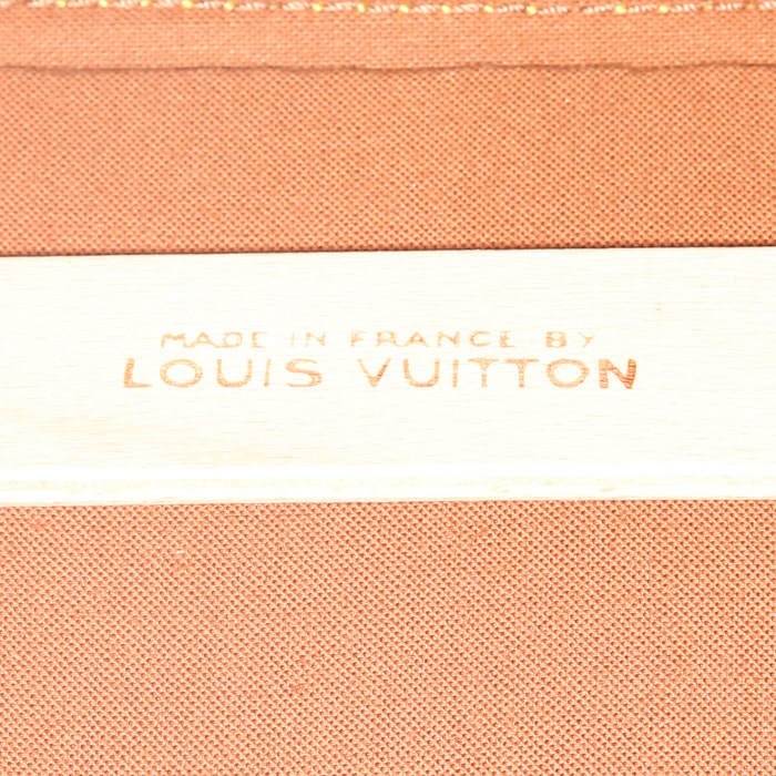 Porte-habits Louis Vuitton en toile monogram et cuir naturel - Detail D3