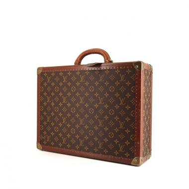 Valise Louis Vuitton Cotteville en toile damier graphite et cuir noir