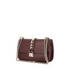 Valentino Garavani Rockstud Lock handbag in burgundy leather - 00pp thumbnail