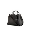 Dior Open Bar shopping bag in black leather - 00pp thumbnail