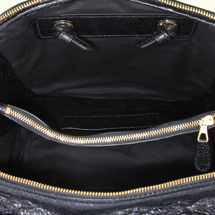 Balenciaga Blanket Square bag in black leather - Detail D3