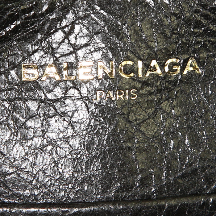 Sac Balenciaga Blanket Square en cuir noir - Detail D4