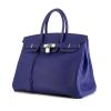Hermes Birkin 35 cm handbag in electric blue epsom leather - 00pp thumbnail
