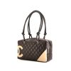 Chanel Cambon handbag in brown and beige quilted leather - 00pp thumbnail