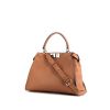 Fendi Peekaboo Selleria medium model handbag in brown grained leather - 00pp thumbnail