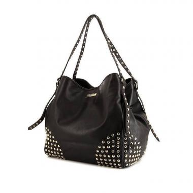 Burberry shopping bag in dark brown leather