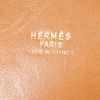 Hermes Bolide handbag in beige canvas and gold Barenia leather - Detail D4 thumbnail