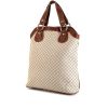 Celine Vintage shopping bag in beige canvas and brown leather - 00pp thumbnail