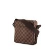 Louis Vuitton Olav shoulder bag in brown damier canvas and brown - 00pp thumbnail