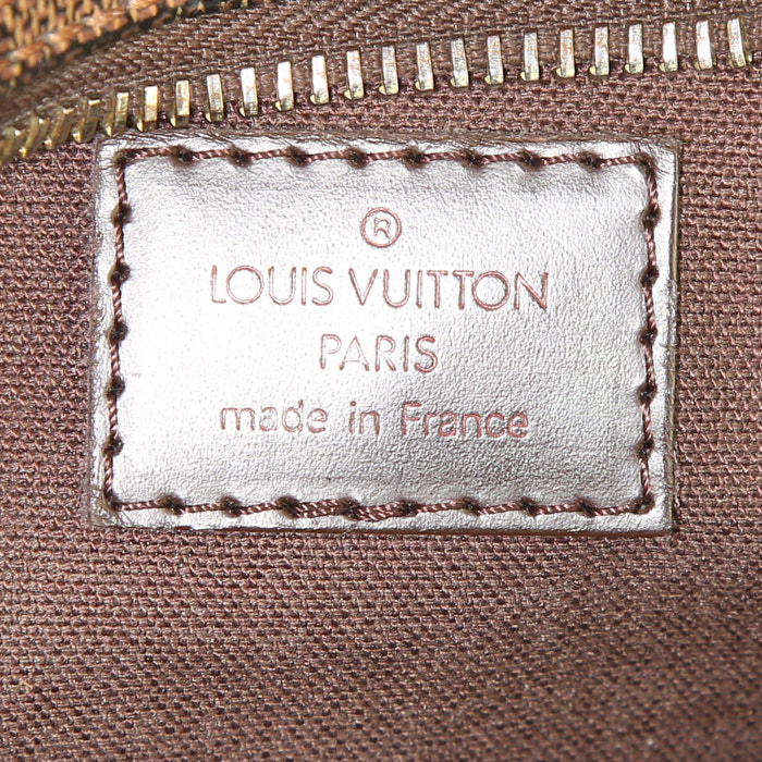 Louis Vuitton Olav shoulder bag in brown damier canvas and brown - Detail D3