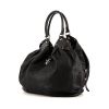 Louis Vuitton L large model handbag in black mahina leather - 00pp thumbnail