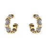 Fred Force 10 1980's hoop earrings in stainless steel and yellow gold - 00pp thumbnail