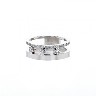 Bague Messika Move Romane en or blanc et diamants